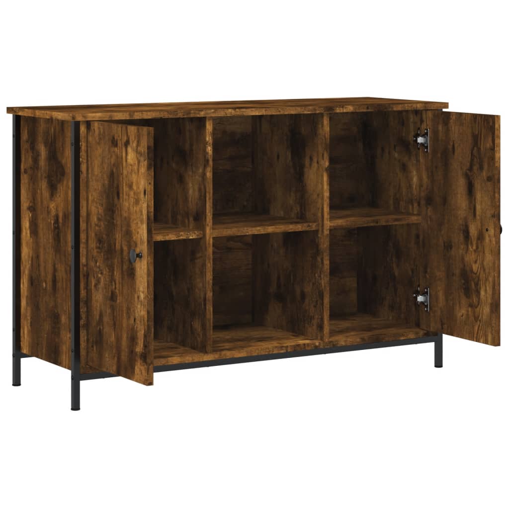 Tv-meubel 100x35x65 cm bewerkt hout gerookt eikenkleurig