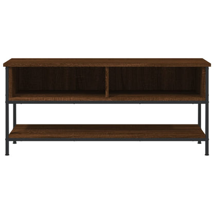 Tv-meubel 100x35x45 cm bewerkt hout bruin eikenkleur