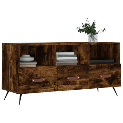 Tv-meubel 102x36x50 cm bewerkt hout gerookt eikenkleurig