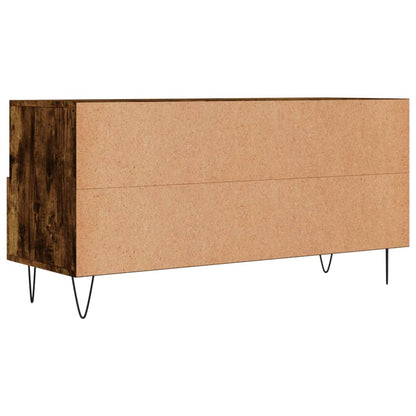 Tv-meubel 102x36x50 cm bewerkt hout gerookt eikenkleurig