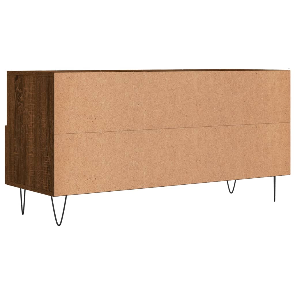 Tv-meubel 102x36x50 cm bewerkt hout bruin eikenkleur