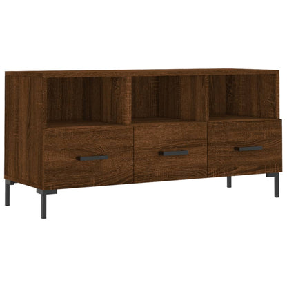 Tv-meubel 102x36x50 cm bewerkt hout bruin eikenkleur