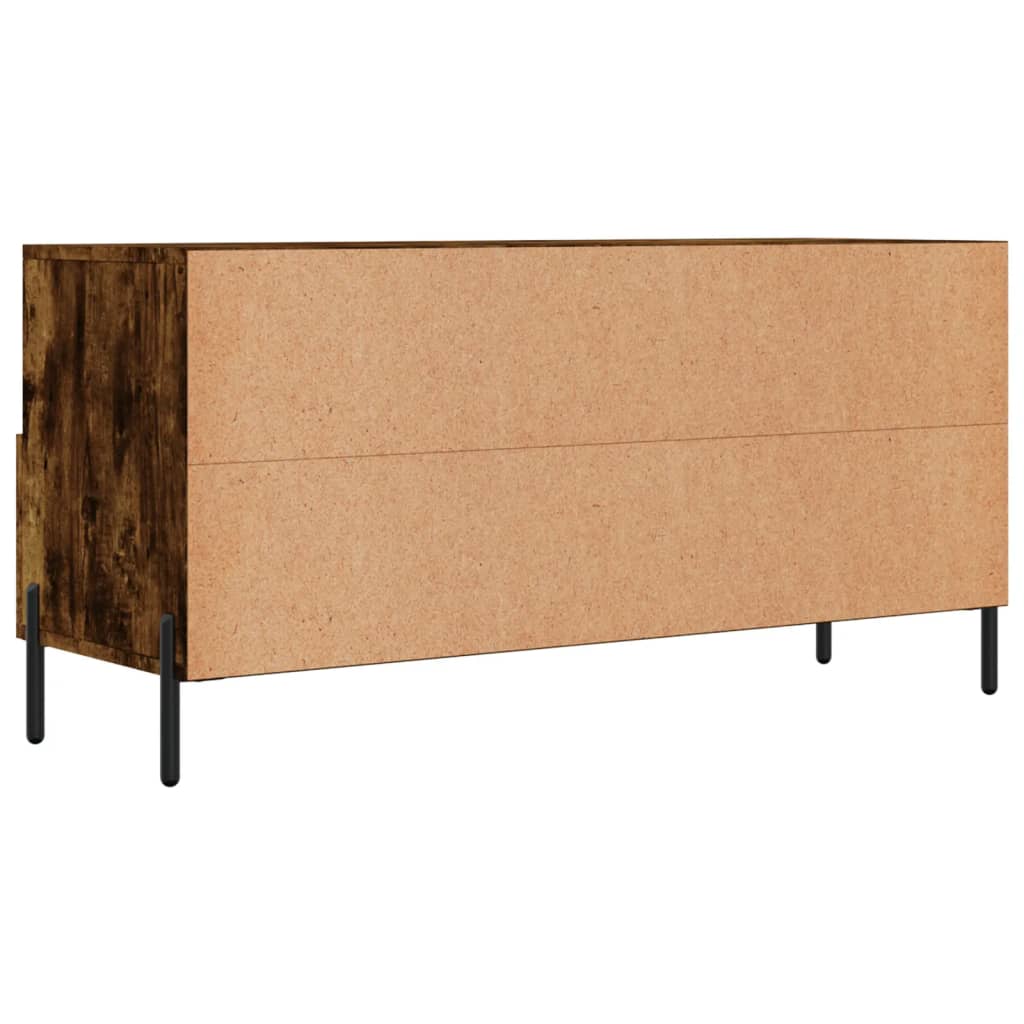 Tv-meubel 102x36x50 cm bewerkt hout gerookt eikenkleurig