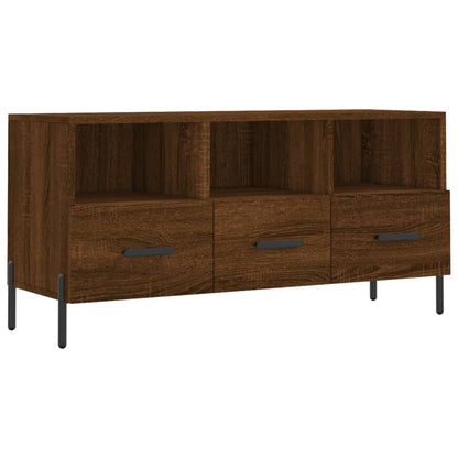 Tv-meubel 102x36x50 cm bewerkt hout bruin eikenkleur