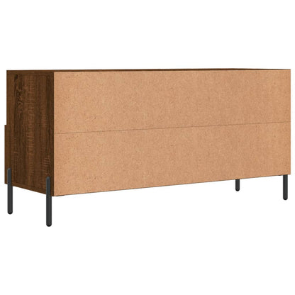 Tv-meubel 102x36x50 cm bewerkt hout bruin eikenkleur