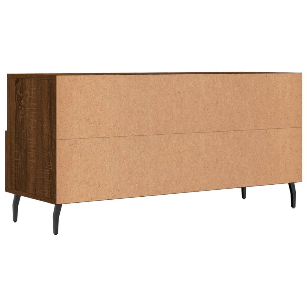 Tv-meubel 102x36x50 cm bewerkt hout bruin eikenkleur