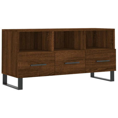 Tv-meubel 102x36x50 cm bewerkt hout bruin eikenkleur