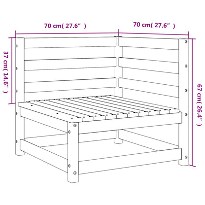 Tuinhoekbank 70x70x67 cm massief grenenhout