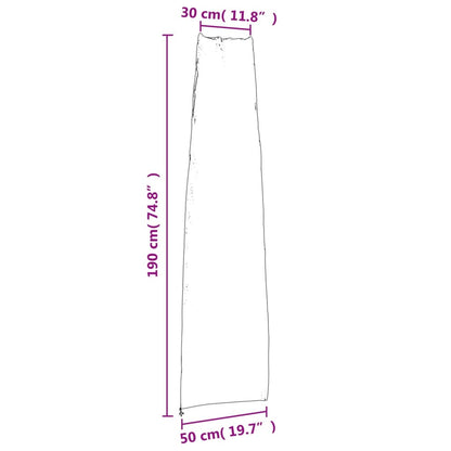 Parasolhoezen 2 st 190x50/30 cm 420D oxford stof