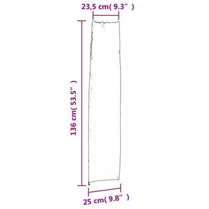 Parasolhoezen 2 st 136x25/23,5 cm 420D oxford stof