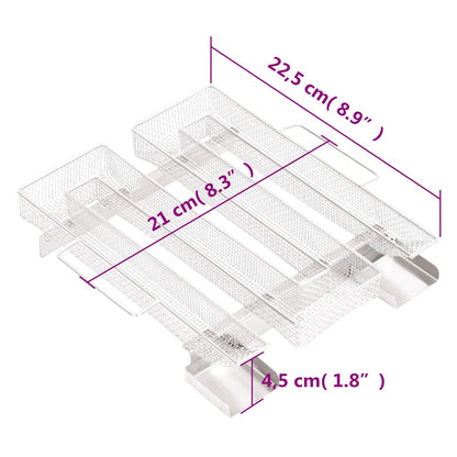 Rookgenerator koud 4-zijdig 22,5 cm roestvrij staal