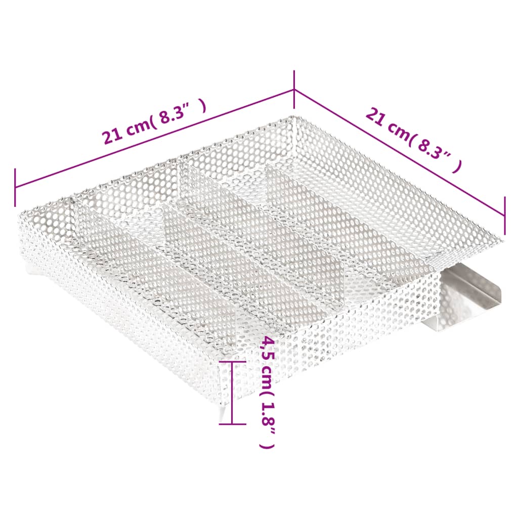 Rookgenerator koud 5-kamers 21 cm roestvrij staal