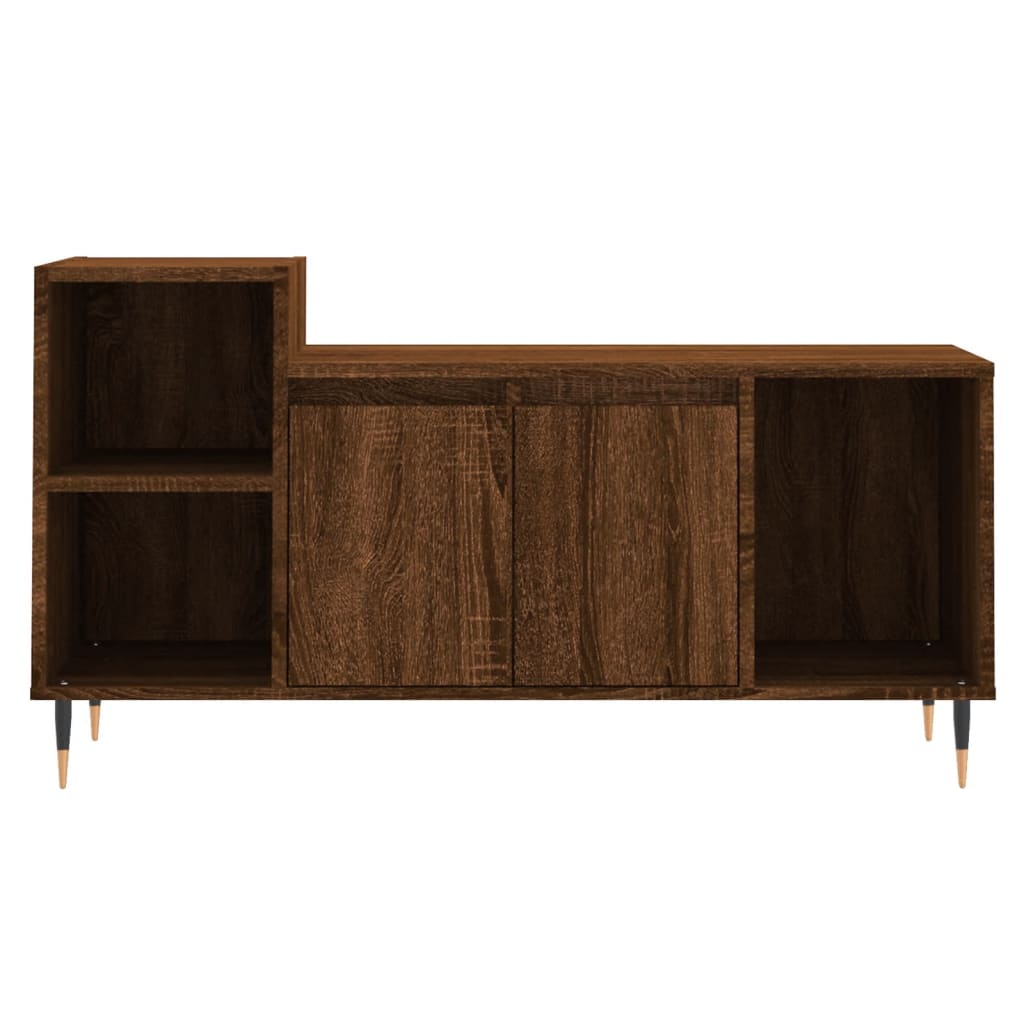 Tv-meubel 100x35x55 cm bewerkt hout bruin eikenkleur