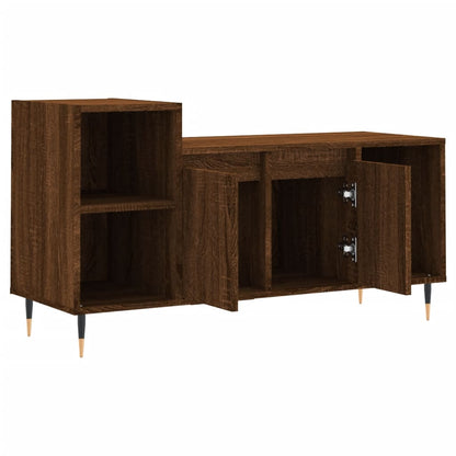 Tv-meubel 100x35x55 cm bewerkt hout bruin eikenkleur