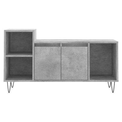 Tv-meubel 100x35x55 cm bewerkt hout betongrijs