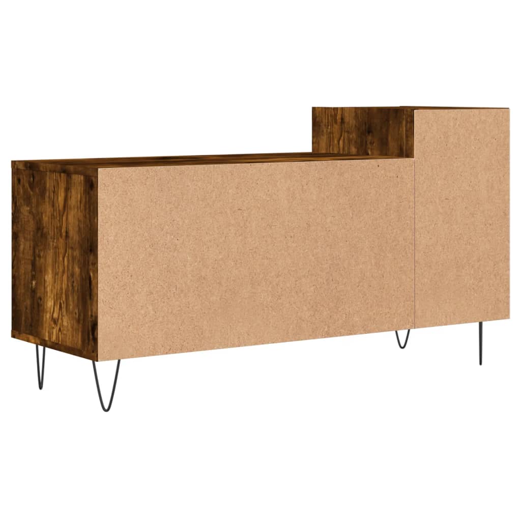 Tv-meubel 100x35x55 cm bewerkt hout gerookt eikenkleurig