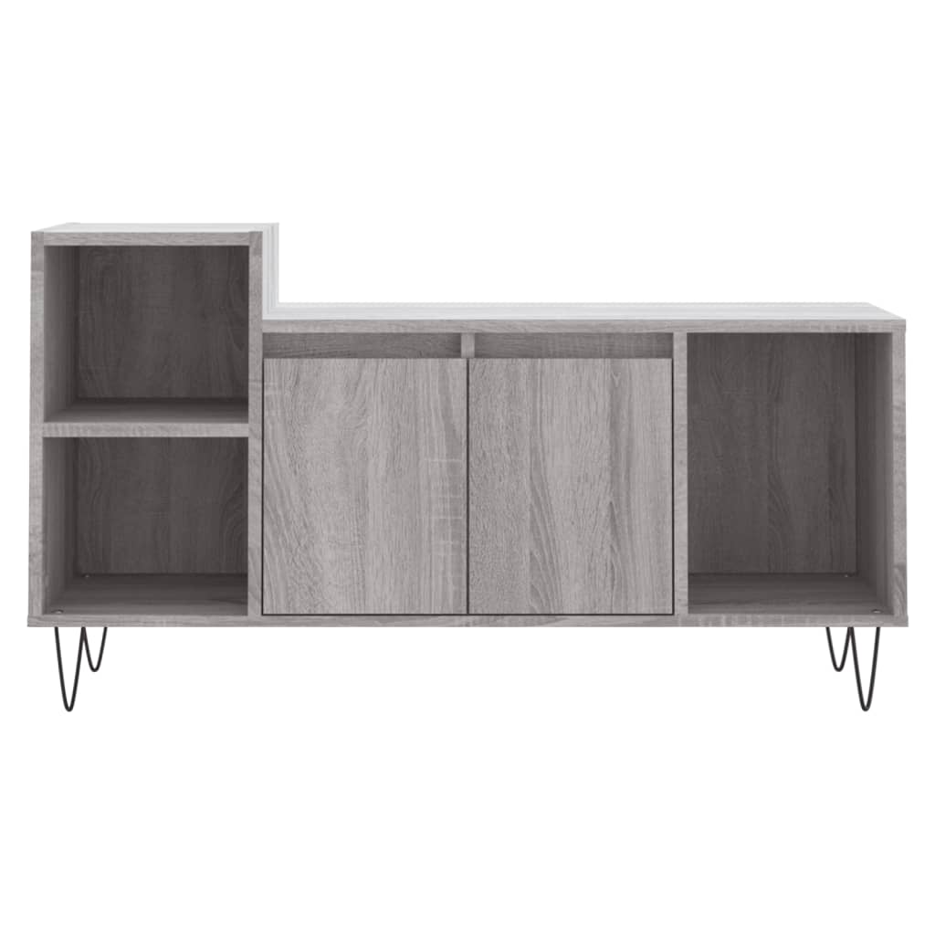 Tv-meubel 100x35x55 cm bewerkt hout grijs sonoma eikenkleurig