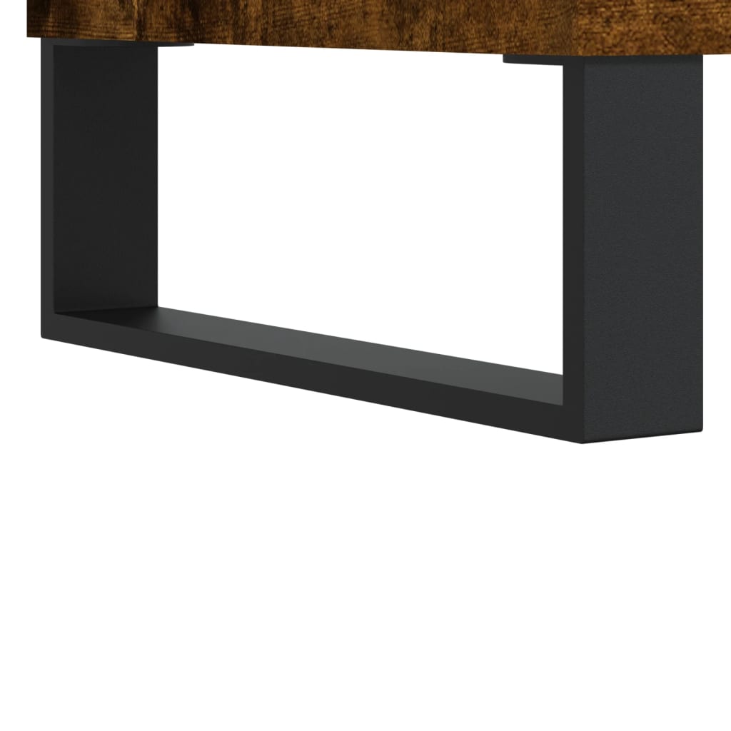 Tv-meubel 100x35x55 cm bewerkt hout gerookt eikenkleurig