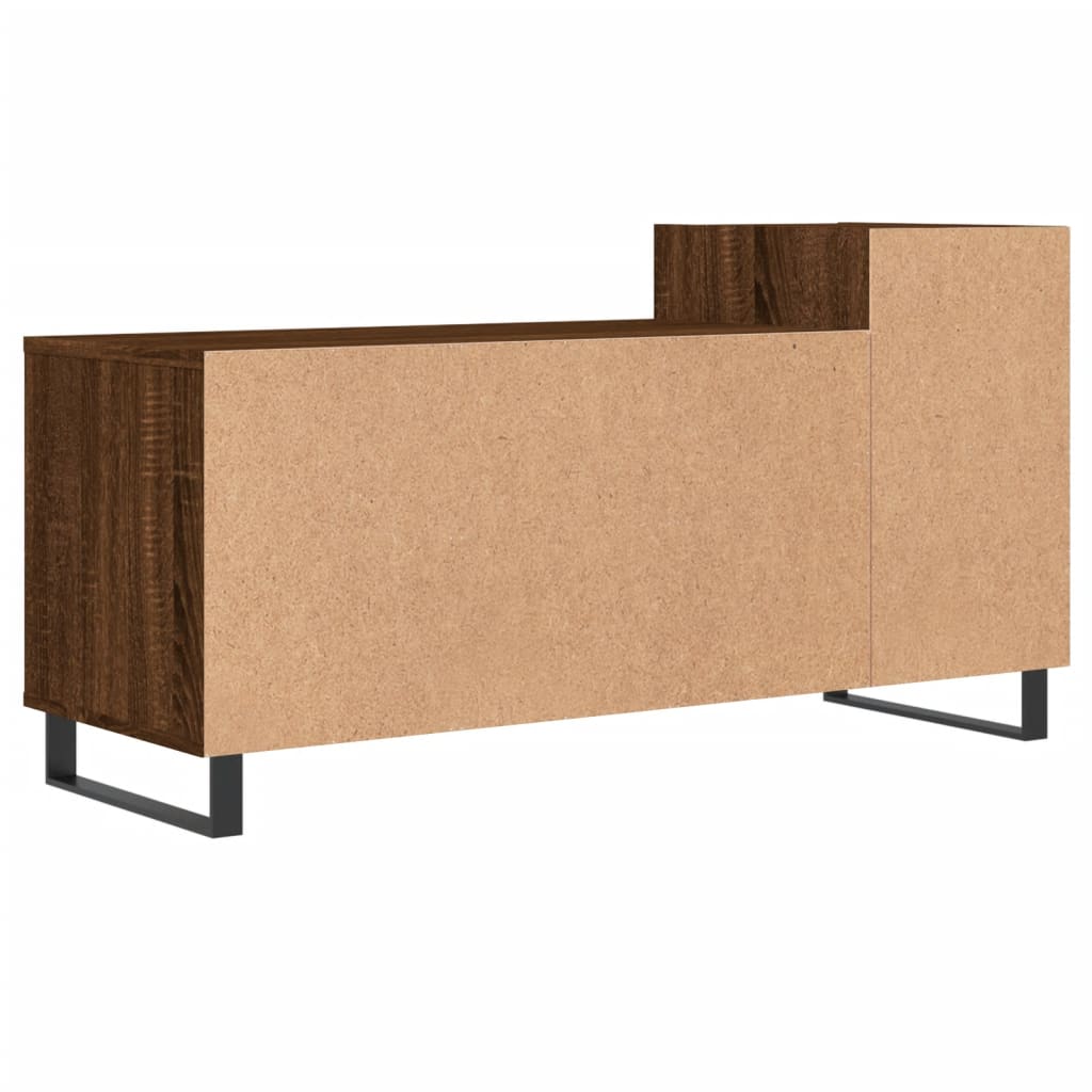 Tv-meubel 100x35x55 cm bewerkt hout bruin eikenkleur