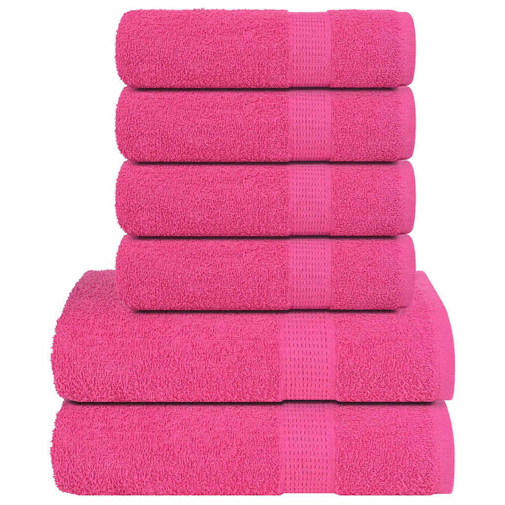 12-delige Handdoekenset 360 g/m² 100% katoen roze