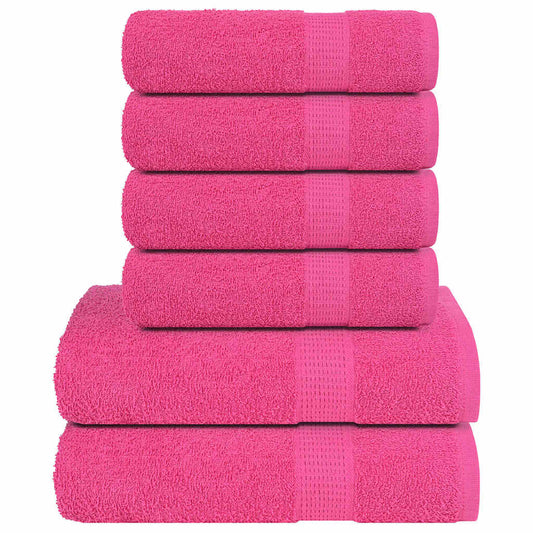 12-delige Handdoekenset 360 g/m² 100% katoen roze