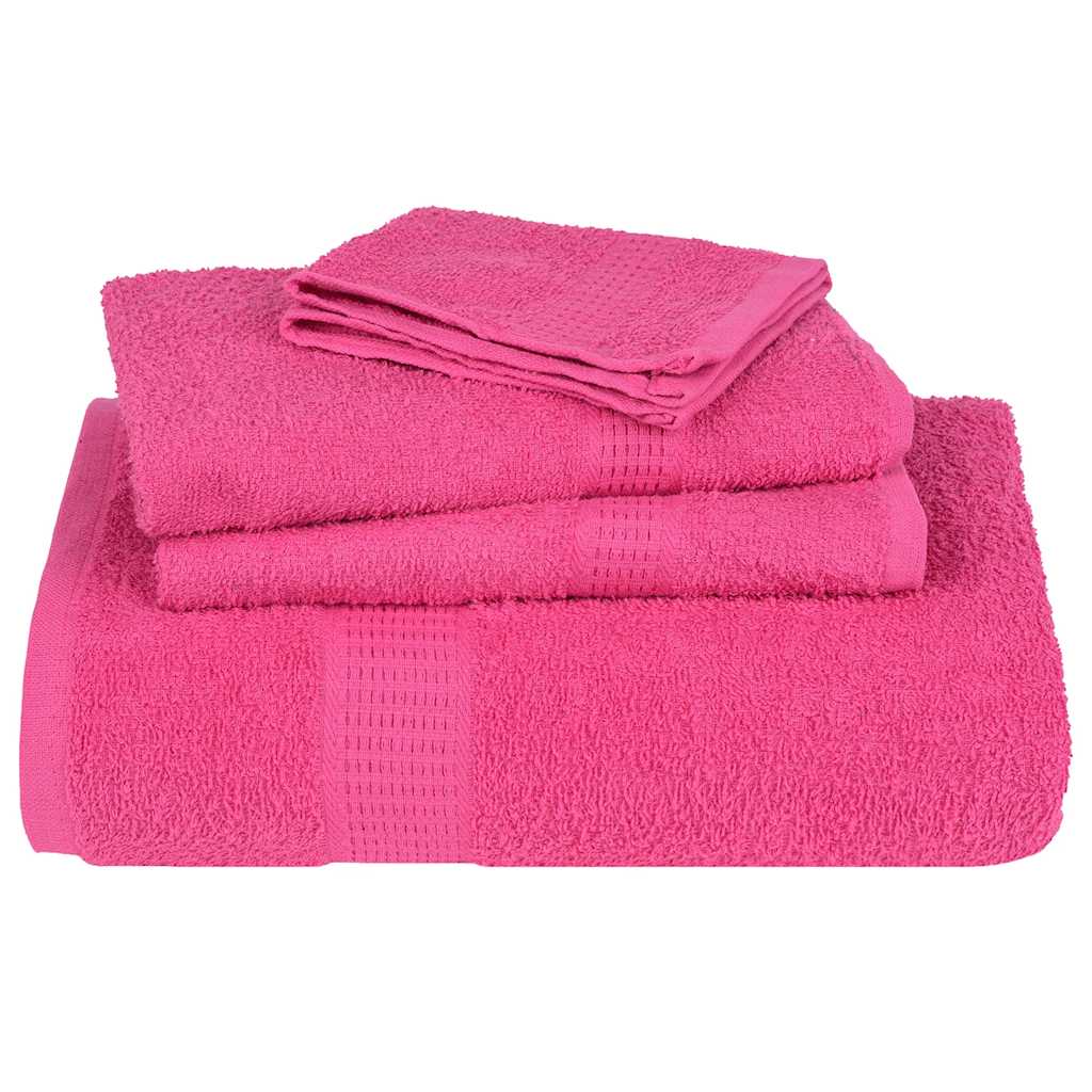 12-delige Handdoekenset 360 g/m² 100% katoen roze