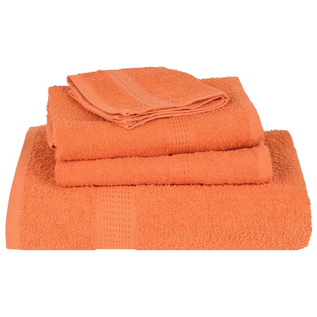 12-delige Handdoekenset 360 g/m² 100% katoen oranje