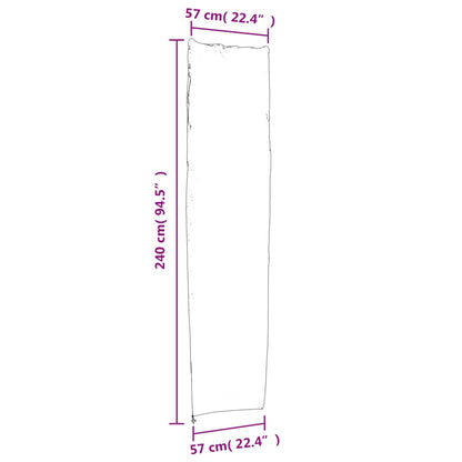 Parasolhoes 240x57/57 cm 420D oxford stof zwart