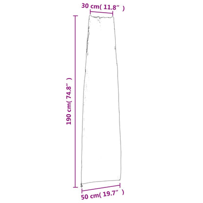 Parasolhoes 190x50/30 cm 420D oxford zwart