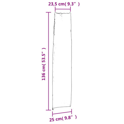 Parasolhoes 136x25/23,5 cm 420D oxford zwart