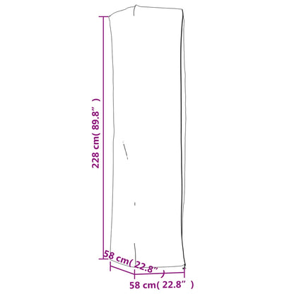 Heaterhoes piramidevormig 58x58x228 cm 420D oxford stof zwart