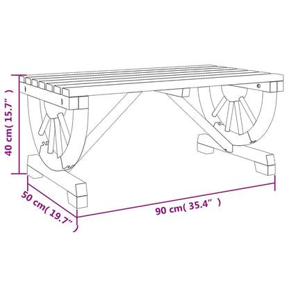 Tuintafel 90x50x40 cm massief vurenhout