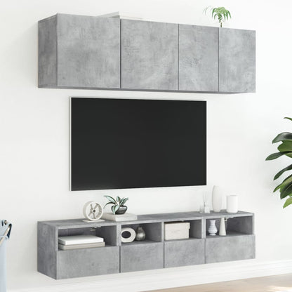 Tv-wandmeubel 40x30x30 cm bewerkt hout betongrijs