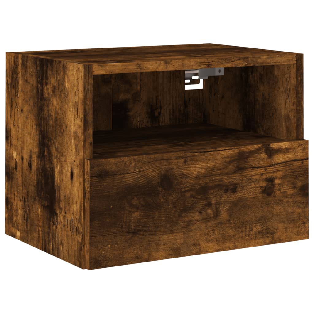 Tv-wandmeubel 40x30x30 cm bewerkt hout gerookt eikenkleurig