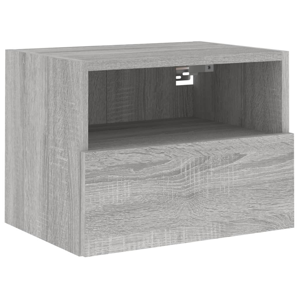 Tv-wandmeubel 40x30x30 cm bewerkt hout grijs sonoma