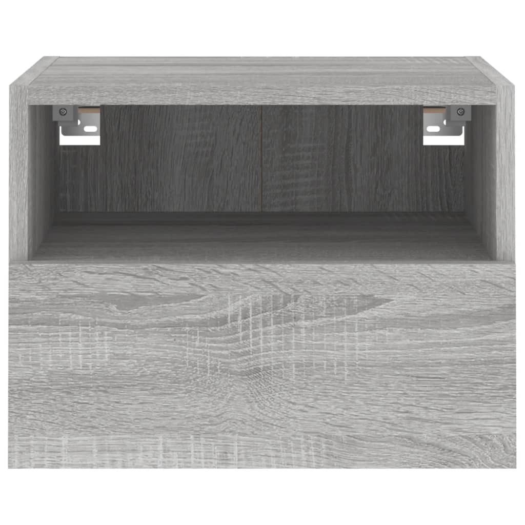 Tv-wandmeubel 40x30x30 cm bewerkt hout grijs sonoma