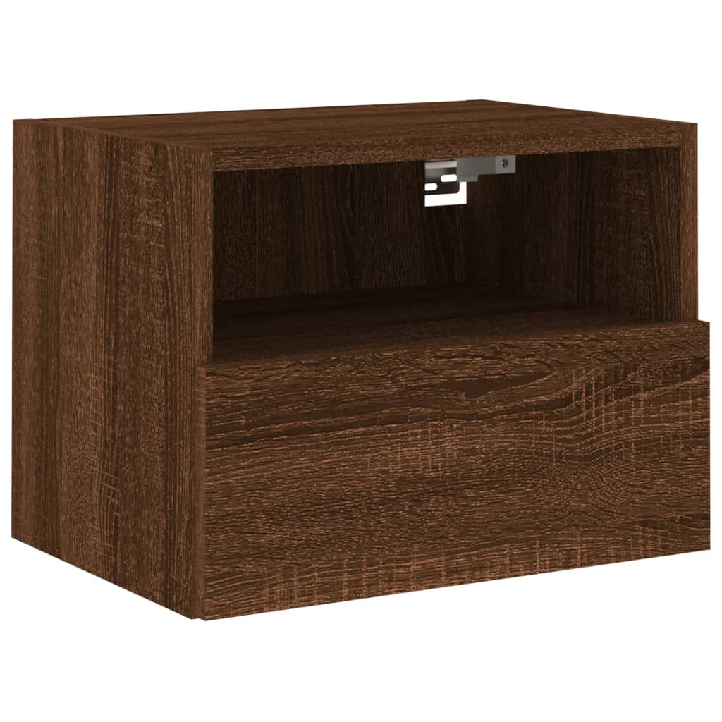 Tv-wandmeubel 40x30x30 cm bewerkt hout bruin eikenkleur