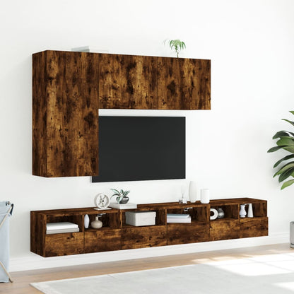 Tv-wandmeubel 60x30x30 cm bewerkt hout gerookt eikenkleurig