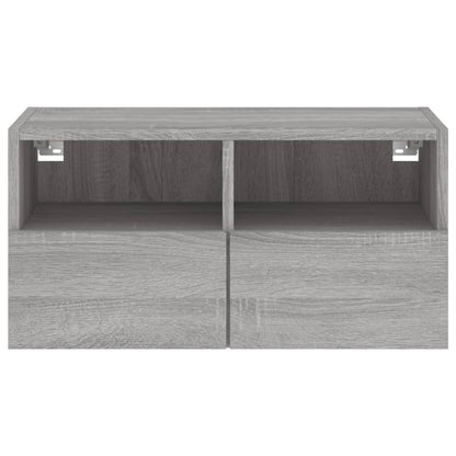 Tv-wandmeubel 60x30x30 cm bewerkt hout grijs sonoma eikenkleur