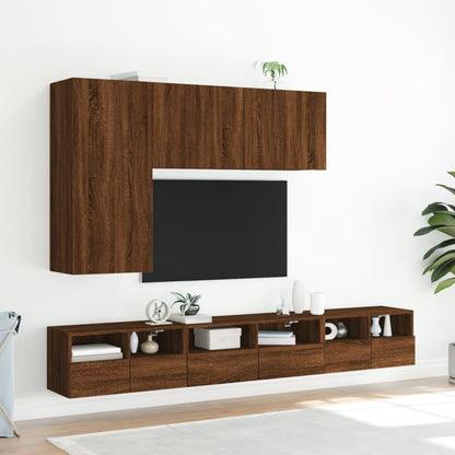 Tv-wandmeubel 60x30x30 cm bewerkt hout bruin eikenkleur