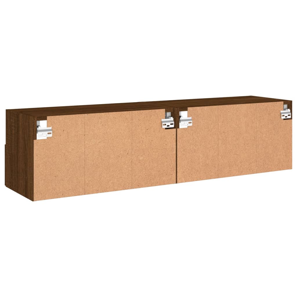 Tv-wandmeubels 2 st 60x30x30 cm bewerkt hout bruin eikenkleur