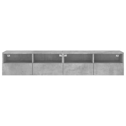 Tv-wandmeubels 2 st 80x30x30 cm bewerkt hout betongrijs