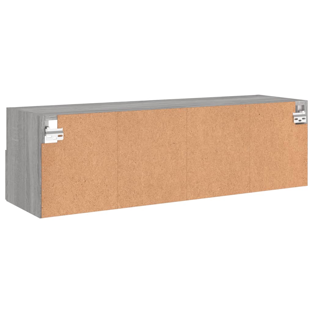 Tv-wandmeubel 100x30x30 cm bewerkt hout grijs sonoma