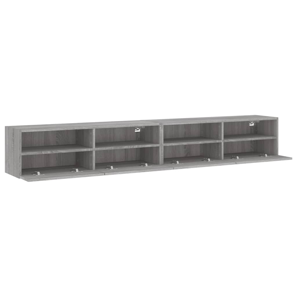 Tv-wandmeubels 2 st 100x30x30 cm hout grijs sonoma