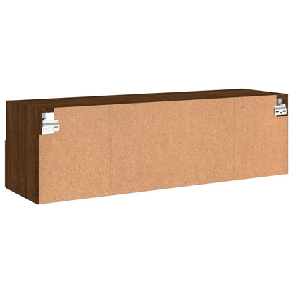 Tv-wandmeubel 100x30x30 cm bewerkt hout bruin eikenkleur