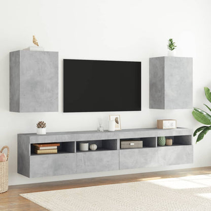 Tv-wandmeubel 40,5x30x60 cm bewerkt hout betongrijs