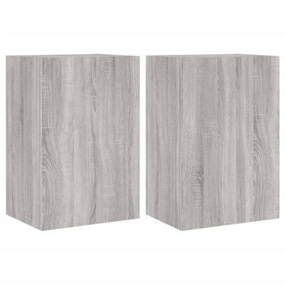 Tv-wandmeubels 2 st 40,5x30x60 cm hout grijs sonoma