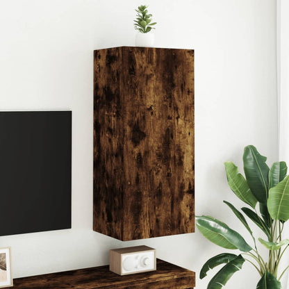 Tv-wandmeubel 40,5x30x90 cm bewerkt hout gerookt eikenkleurig