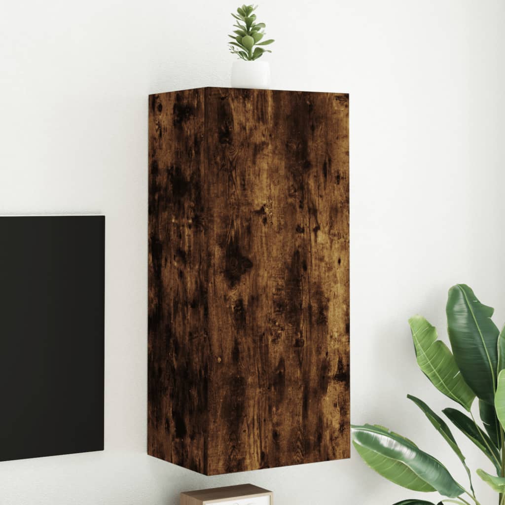 Tv-wandmeubel 40,5x30x90 cm bewerkt hout gerookt eikenkleurig