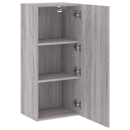 Tv-wandmeubel 40,5x30x90 cm bewerkt hout grijs sonoma